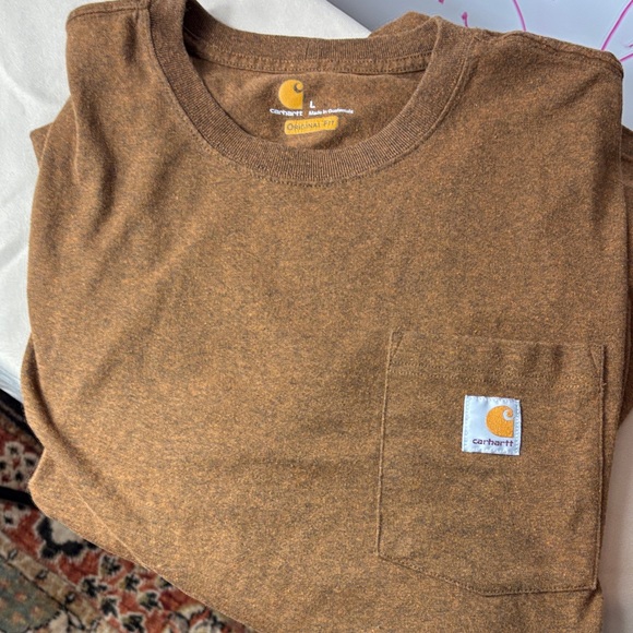 Carhartt Other - Men’s Carhartt Tan Crew Neck Pocket Tee size Large